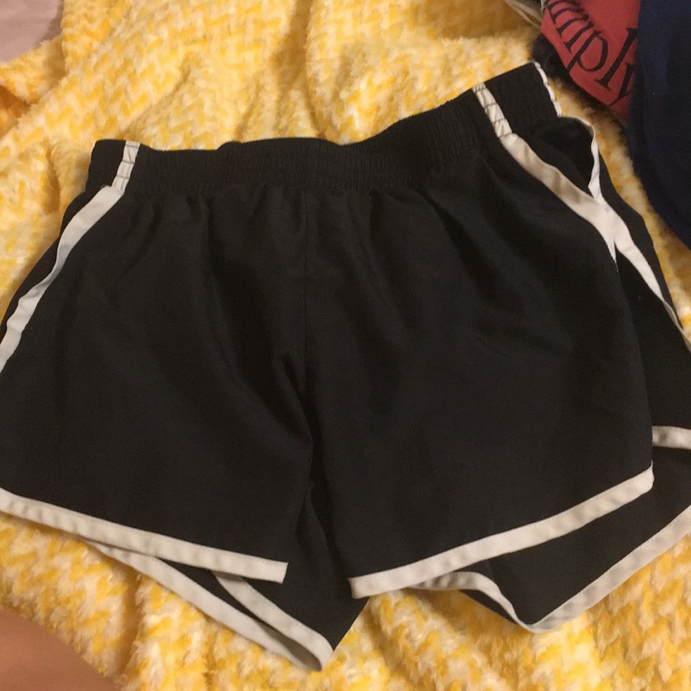black and white cheer shorts